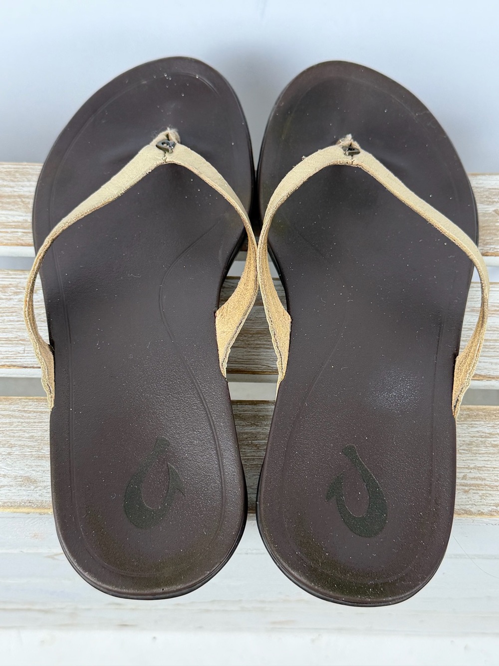 OluKai Ho'opio Leather Sandals women’s size 6 - Picture 5 of 14